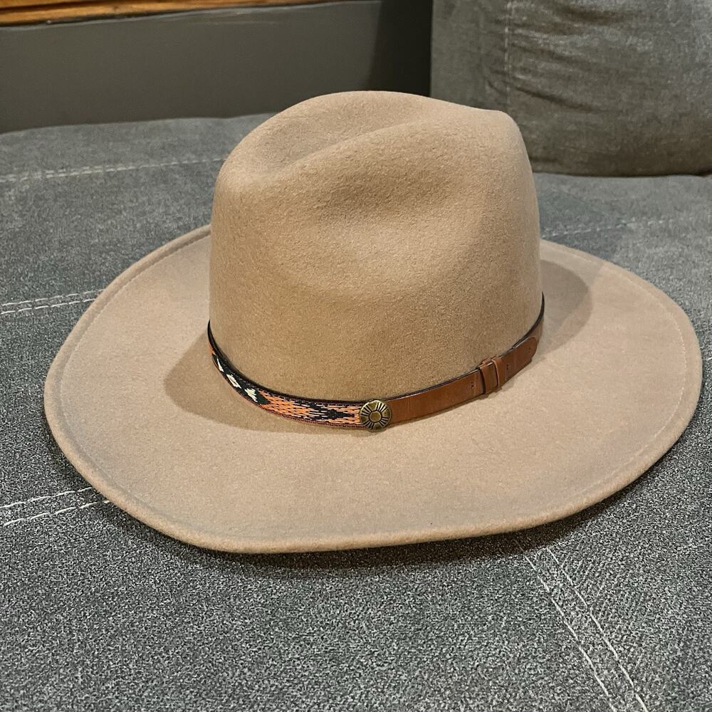 Golden Gate Hat Co Thunder Fedora Size Medium Wool Made USA Western Cowboy